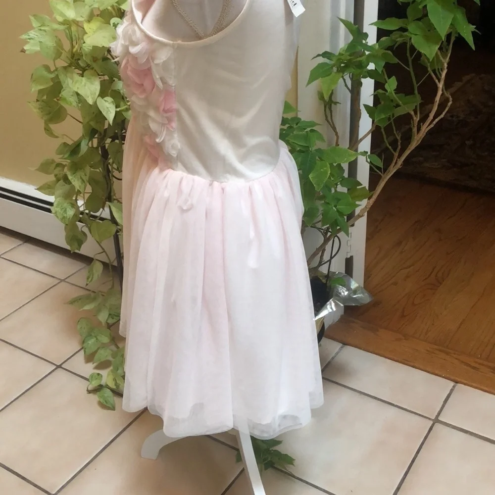 Children’s Place Rose Pink Floral Embellished Special Occasion Dress Sz 16 NWT